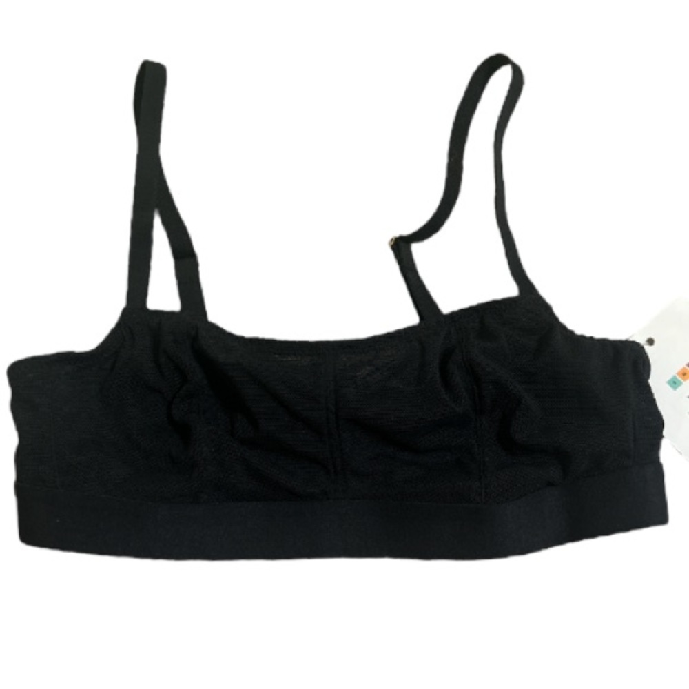 All You Lively Women's Size M Eco Straight Up Bralette Bra Black